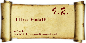 Illics Rudolf névjegykártya